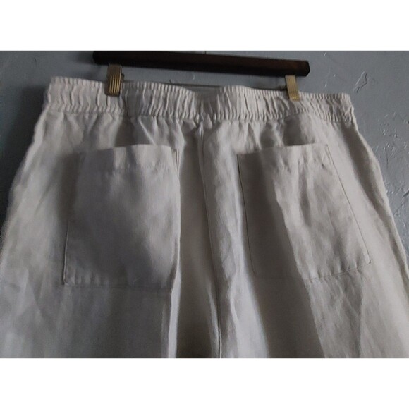 Loft Ann Taylor Pants Women Size 14,100% Linen,Straingh Legs,Beige,36 Inch Waist - Picture 9 of 9